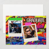 5 x 7 Graffiti Paint Air Brush Senior Aankondiging (Voorkant / Achterkant)