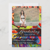 5 x 7 Graffiti Paint Air Brush Senior Aankondiging (Voorkant)