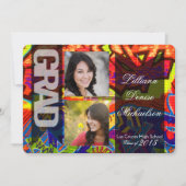 5 x 7 Graffiti Paint Air Brush Senior Aankondiging (Voorkant)