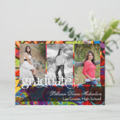 5 x 7 Graffiti Paint Air Brush Senior Aankondiging (Staand voorkant)