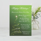 5 x 7 Green XMAS Tree-kerstfeest Kaart (Staand voorkant)