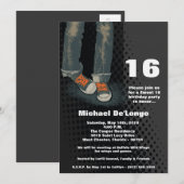 5 x 7 Grunge Sneakers 61 Birthday Invitation Kaart (Voorkant / Achterkant)