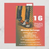 5 x 7 Grunge Sneakers Zestien Birthday Uitnodiging (Voorkant / Achterkant)