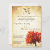 5 x 7 Herfst Aged Paper Anti-Weduwen Uitnodiging (Voorkant)