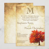 5 x 7 Herfst Aged Paper Anti-Weduwen Uitnodiging (Voorkant / Achterkant)