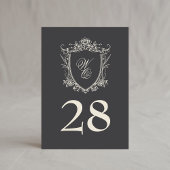 5 x 7 Houtskool Antiek Crest Tabel Nummer