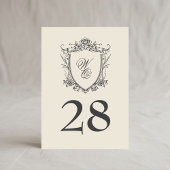 5 x 7  Houtskoolkam Beige Tafelnummer