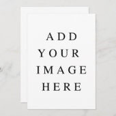 5 x 7 in aangepaste afdruk kaart (Voorkant / Achterkant)