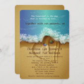 5 x 7-inch Beach Shell Wedding Invitation Kaart (Voorkant / Achterkant)