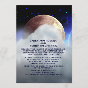 5 x 7-inch Deep Space Planets Weddenschap Kaart