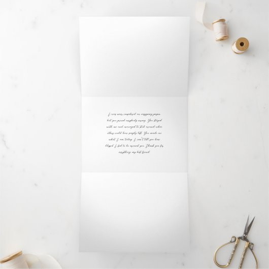 5 x 7-inch drieledige Letter Vold Holiday Kaart (Binnen)