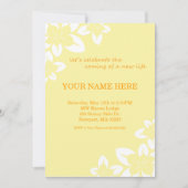 5 x 7 inch Eenvoudige uitnodiging voor geel Baby s (Voorkant)