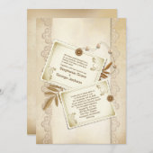 5 x 7-inch Elegant Grunge Wedding Invitatio Kaart (Voorkant / Achterkant)