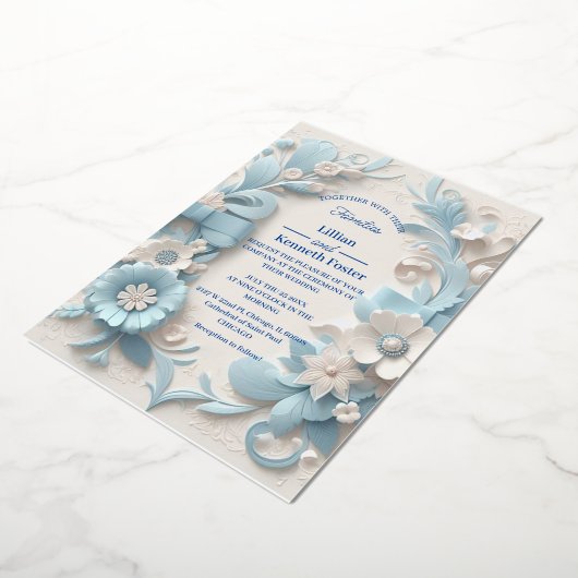 5 x 7-inch Folie Folie Uitnodiging (Gedraaid)