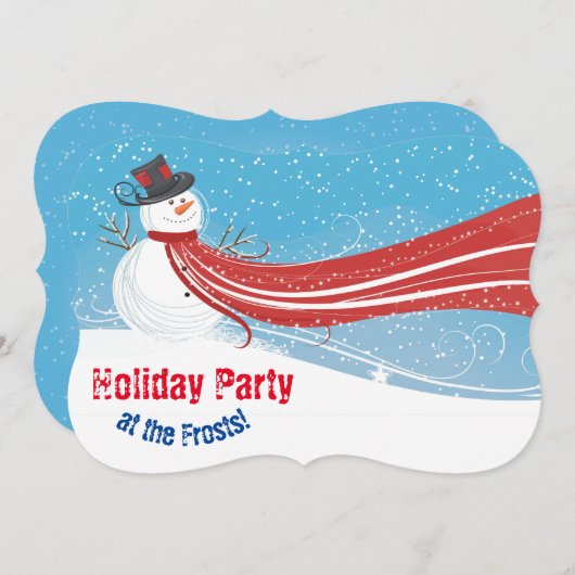 5 x 7 inch Fun Snowman-kerstfeest Kaart (Voorkant / Achterkant)