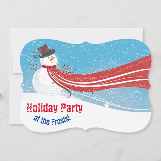 5 x 7 inch Fun Snowman-kerstfeest Kaart (Voorkant)