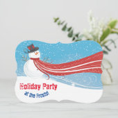 5 x 7 inch Fun Snowman-kerstfeest Kaart (Staand voorkant)