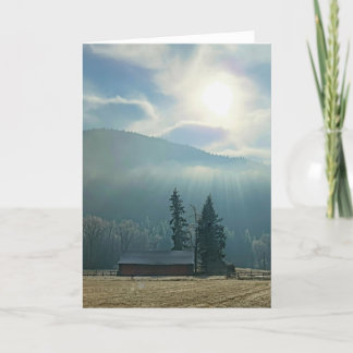 5 x 7-inch gevouwen kaart| Zon & mist Kaart