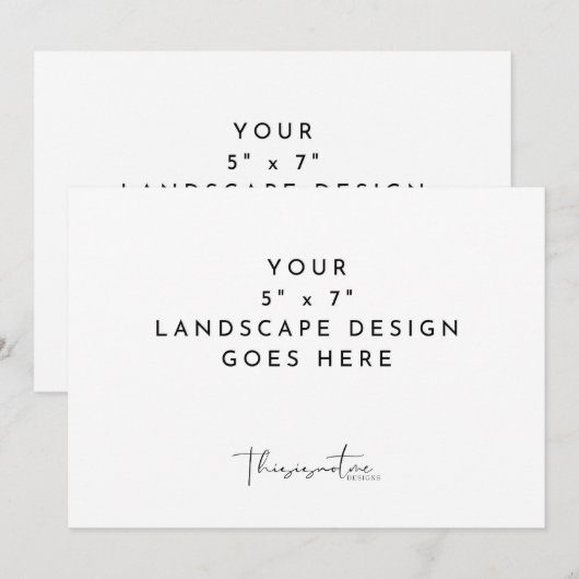 5 x 7-inch Kaart horizontale Sjabloon afdrukken (Voorkant / Achterkant)