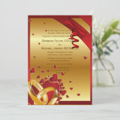 5 x 7-inch Luxe, moderne gouden ringen Kaart (Staand voorkant)