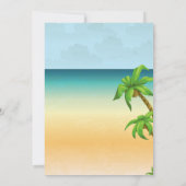 5 x 7 inch Ocean Sand Beach Theme Weddenschap Kaart (Achterkant)