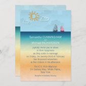 5 x 7 inch Ocean Sand Beach Theme Weddenschap Kaart (Voorkant / Achterkant)