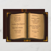 *5 x 7-inch oude lederen bruiloft kaart (Voorkant / Achterkant)