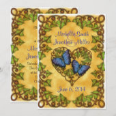 5 x 7-inch Paarse vlinder en zware hartaanval Kaart (Voorkant / Achterkant)