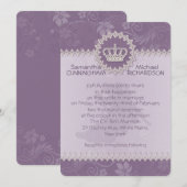5 x 7 inch Pink Floral Crown Wedding Passport Kaart (Voorkant / Achterkant)