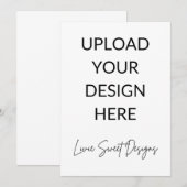 5 x 7 inch Portret Kaart (Voorkant / Achterkant)