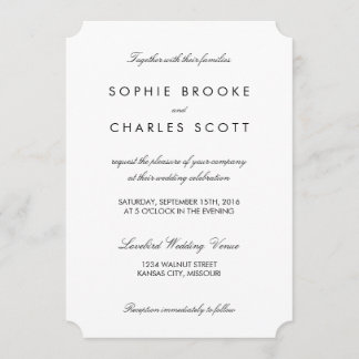 5 x 7-inch Simple Chic Ticket Sjabloon Weddenschap Kaart