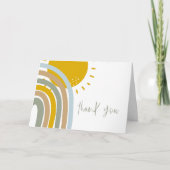 5 x 7 inch Sunshine Pastel Rainbow Hartelijk dank  Kaart (Voorkant)