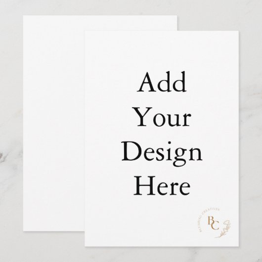 5 x 7-inch uitnodiging (Voorkant / Achterkant)