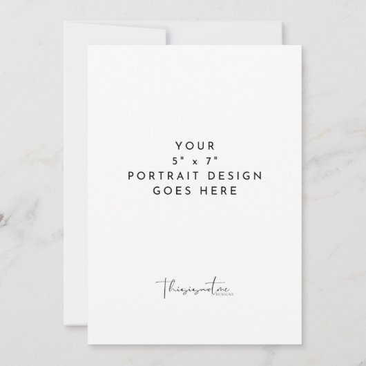 5 x 7-inch verticale Kaart afdrukSjabloon (Achterkant)