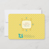 5 x 7 inch Woodland Fox Baby shower Invitation Kaart (Achterkant)