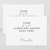 5 x 7" kaart afdrukken landschapsoriëntatie horizo (Voorkant / Achterkant)