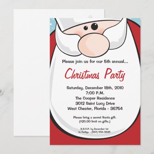 5 x 7 kerstcadeaubon op de XMAS-kerstpas Kaart (Voorkant / Achterkant)