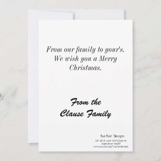 5 x 7 kerstkaart kaart (Achterkant)