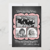 5 x 7 kerstkaart met XMAS Chalk Board Argyle PHOTO (Voorkant)