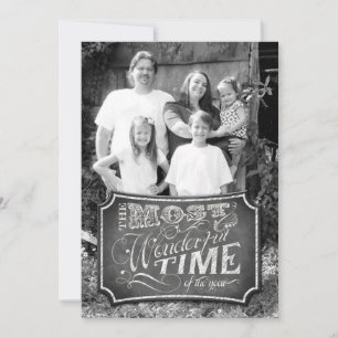 5 x 7 kerstkaart met XMAS Chalk Board Docer PHOTO-