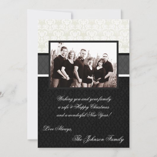 5 x 7 Kerstmis XMAS Happy Holiday PHOTO-kaart Feestdagenkaart (Voorkant)