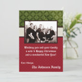 5 x 7 Kerstmis XMAS Happy Holiday PHOTO-kaart Feestdagenkaart (Staand voorkant)