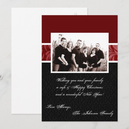 5 x 7 Kerstmis XMAS Happy Holiday PHOTO-kaart Feestdagenkaart (Voorkant / Achterkant)