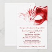 5 x 7 Kerstmis XMAS Masquerade Ball Mask Invitatio Kaart (Voorkant / Achterkant)