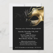5 x 7 Kerstmis XMAS Masquerade Ball Mask Invitatio Kaart (Voorkant)