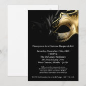 5 x 7 Kerstmis XMAS Masquerade Ball Mask Invitatio Kaart (Voorkant / Achterkant)