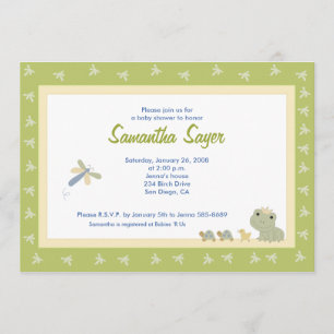 5 x 7 Kikkervisjes Kikker Baby shower Kaart