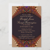 5 x 7  Lace + Gold Satin Wedding Invitting Kaart (Achterkant)