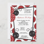 5 x 7 Lady Bug Spring Insect Baby shower Uitnodigi Kaart (Voorkant)
