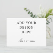 5 x 7 Landschapsuitnodiging Blanco Sjabloon Kaart (Staand voorkant)